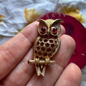 Vintage Owl Brooch